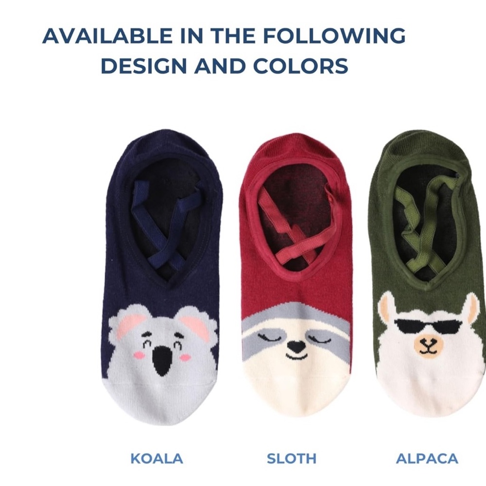 New! Cute Animal Grip Pilates Socks - Picture 15 of 16